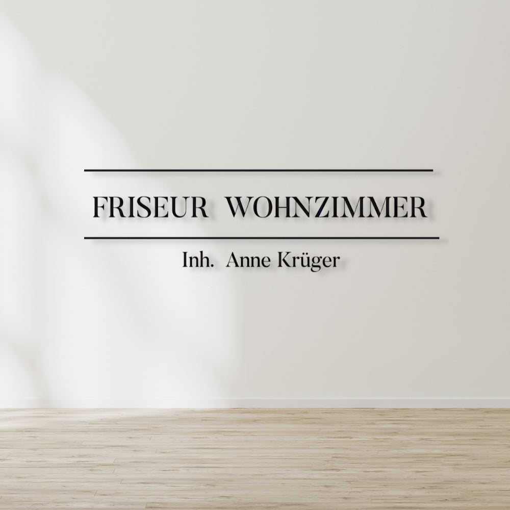 Individuelles 3D-Logo für dein Unternehmen 'Friseur Wohnzimmer'