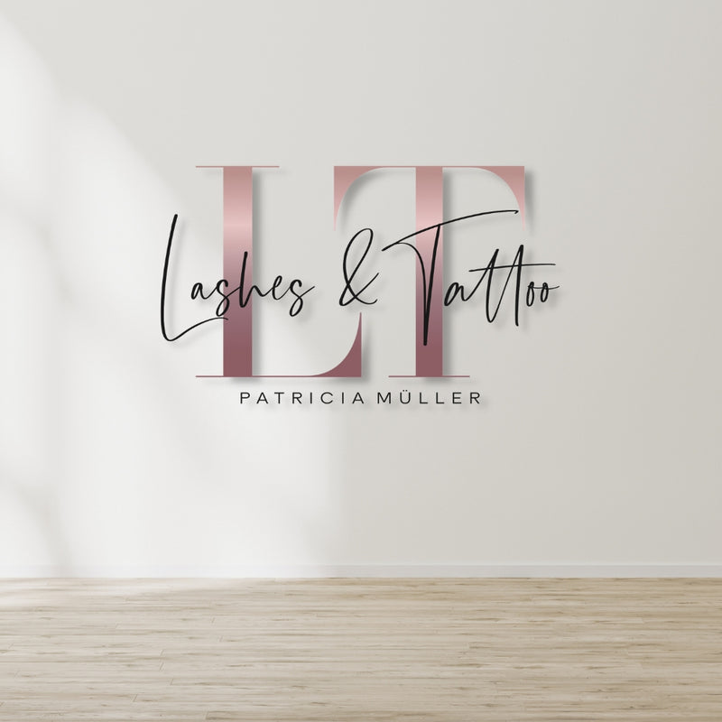 Individuelles 3D-Logo für dein Unternehmen 'Lashes & Tattoo'