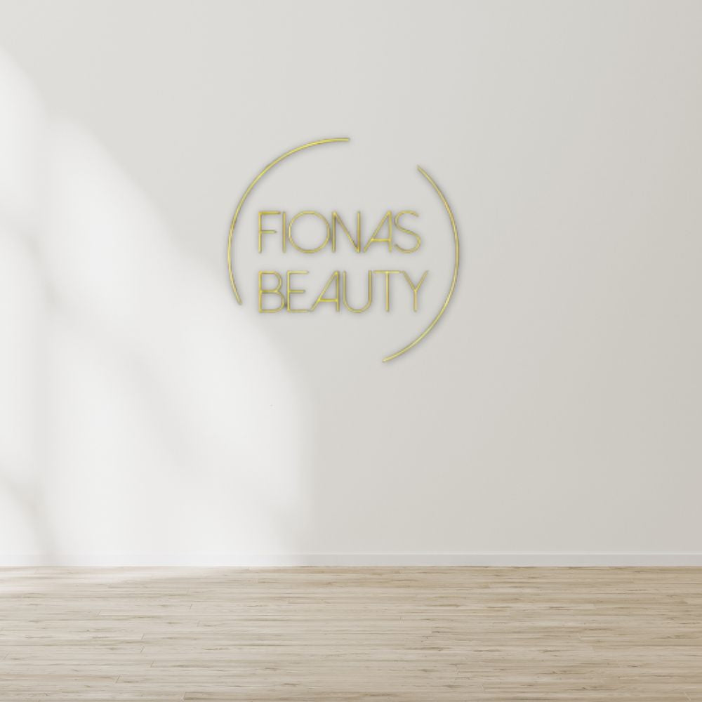 3D-Wandlogo für Fionas Beauty
