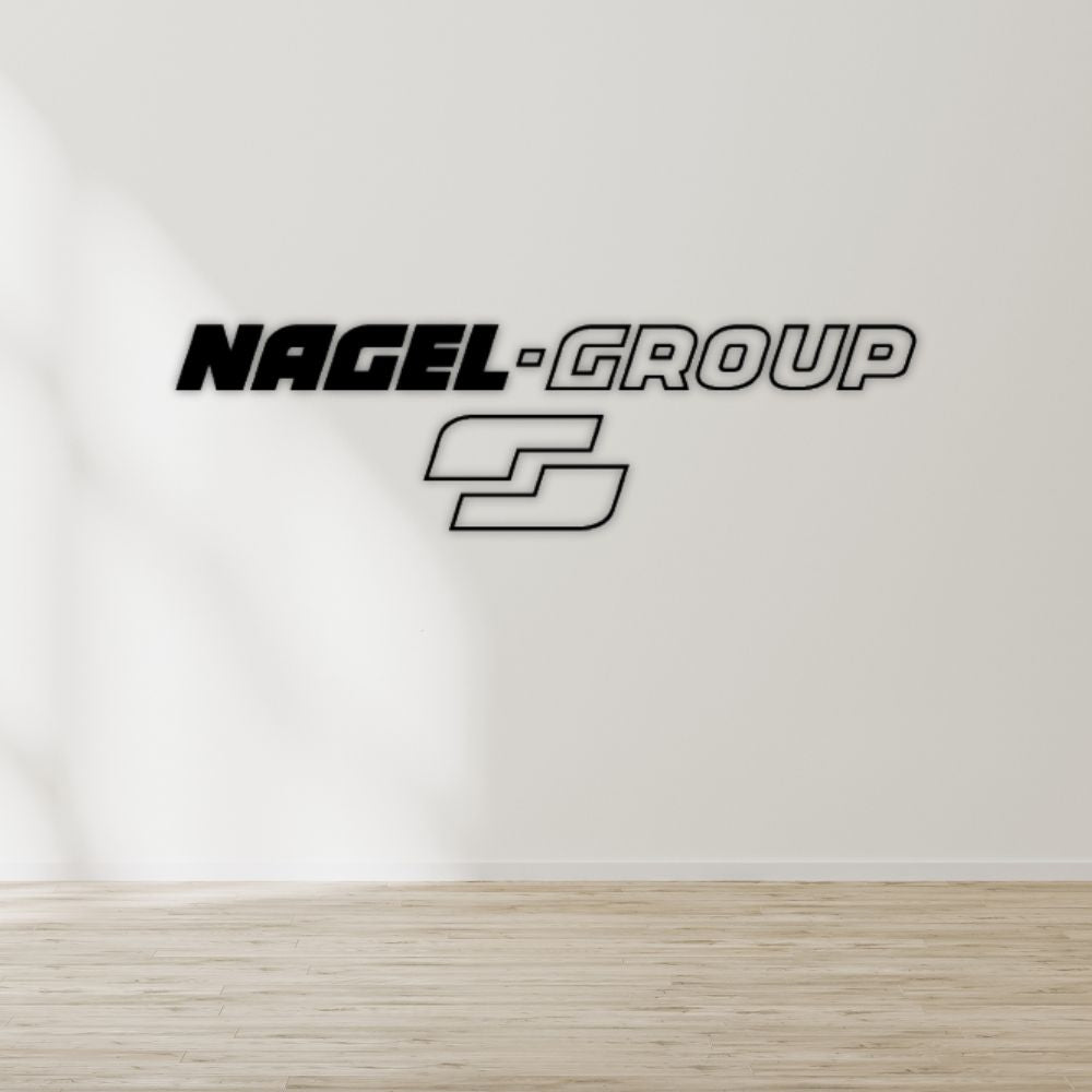 3D-Wandlogo für NAGEL-Group 180cm breit