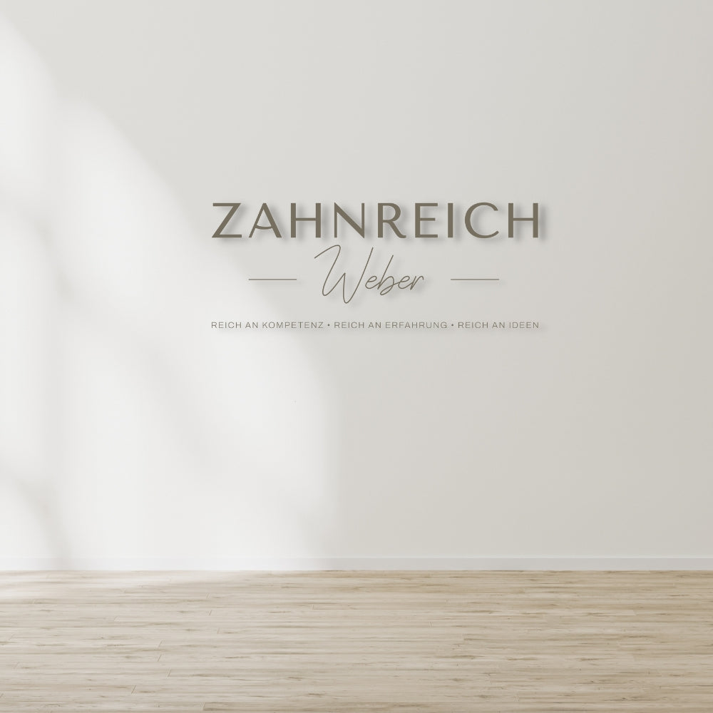 Individuelles 3D-Logo für dein Unternehmen 'Zahnreich Weber'