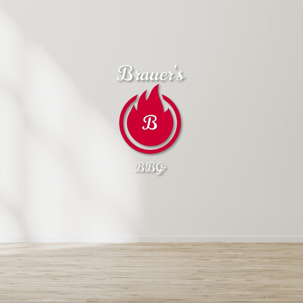 Individuelles 3D-Logo für dein Unternehmen 'Brauer's BBQ'
