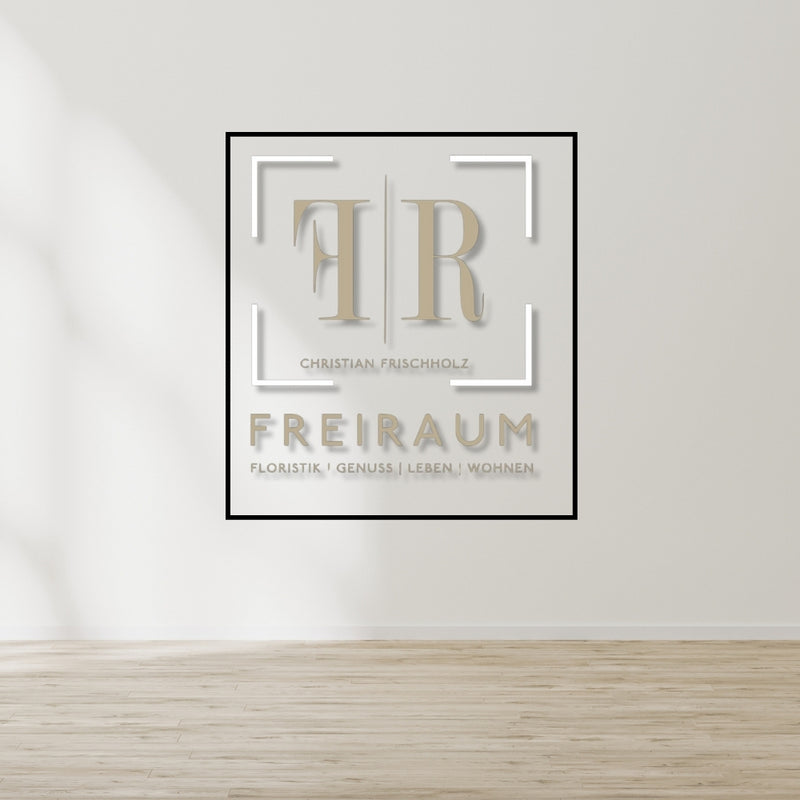 Individuelles 3D-Logo für dein Unternehmen 'Freiraum'